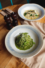 pasta with pesto basil