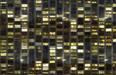  city buildings windows by night