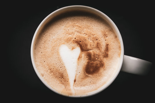 Naklejki Closeup of Bad Latte Art