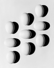 eggs black white photo white black background