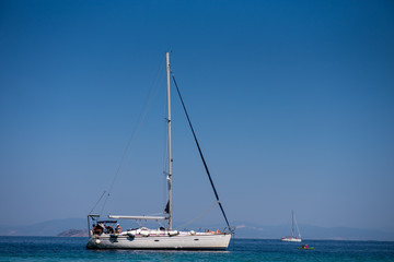 yacht in the sea