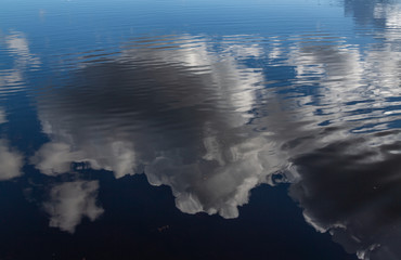 Clouds reflection in the lake