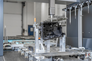 modern device for accurate 3D measurement of the product and casting. Production automation. Program industry 4.0