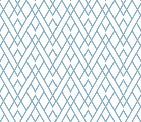 The geometric pattern with lines. Seamless vector background. White and blue texture. Graphic modern pattern. Simple lattice graphic design