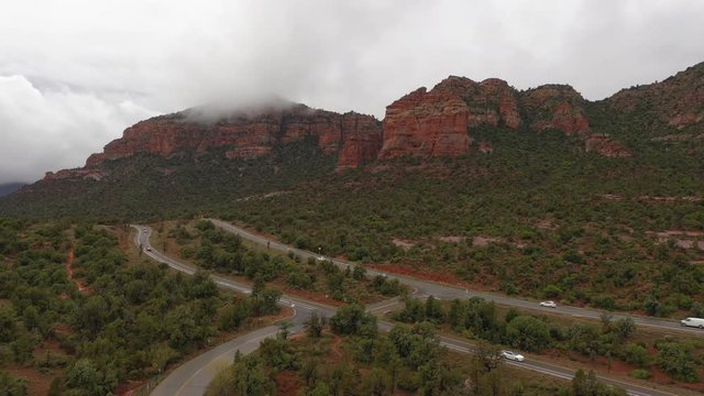 Cars Travelling At State Route 89A In Sedona Highway in Arizona