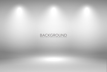 Obraz premium Abstract gray gradient studio background, empty room showcase interior wall and floor with light from spotlight for product display