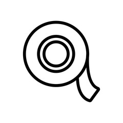beginning of roll of electrical tape icon vector. beginning of roll of electrical tape sign. isolated contour symbol illustration