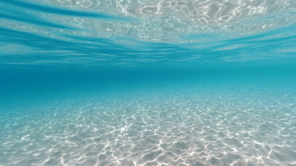 Underwater mediterranean paradise beach with emerald - turquoise sea