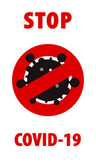 Stop Dangerous Coronavirus covid-19 Concepts poster on white
