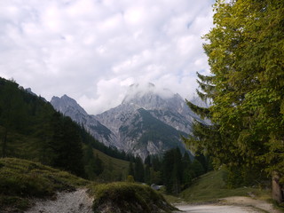 Fototapeta na wymiar Spaziergang im Berchtesgadener Land