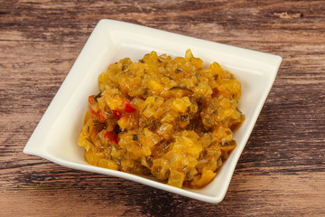 Relish sauce with cucumbers and mustard