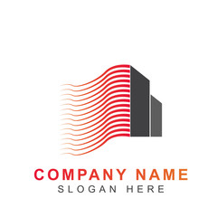 Fototapeta premium Real Estate logo vector design template. Modern architecture building icon shapes of city symbol can use for company brand, property agent, rental apartment, clean and construction service.