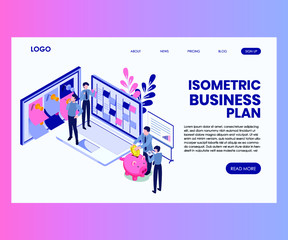 Isometric Artwork Concept of business plan