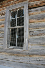 Old Cabin Window In Color