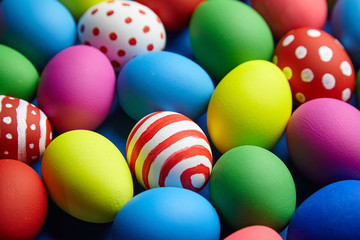 Fototapeta na wymiar Easter Day, Easter Eggs colorful background