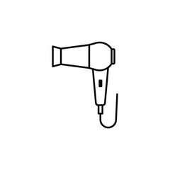 hairdryer line illustration icon on white background