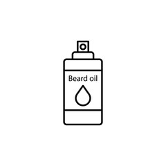 beard oil line illustration icon on white background