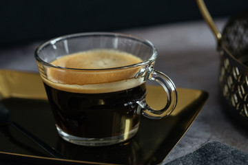 Espresso Drink on Tray
