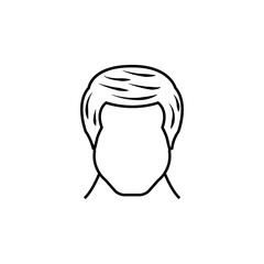 barbershop, hair line illustration icon on white background