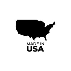 Made in USA country logo. Simple illustration of made in USA country vector logo for web design