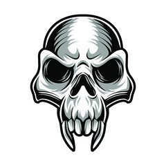 skull head horror design vector illustration design