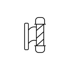 barber pole line illustration icon on white background