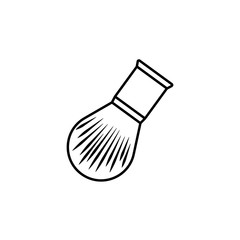 shaving line illustration icon on white background