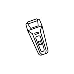shaver line illustration icon on white background