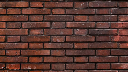Abstract brick wall background, closeup. Brown brick wall texture.