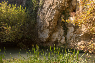 Beautiful sights from the Hotnishki waterfall, near Veliko Tarnovo, Bulgaria