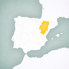 Map of Iberian Peninsula - Aragon