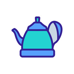 Obraz premium ceramic kettle icon vector. ceramic kettle sign. color symbol illustration