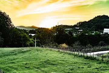 Puesta de sol en Aritzmendi, Hernani