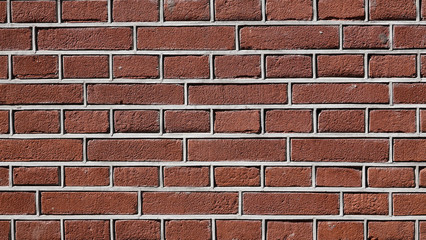 Abstract brick wall background, closeup. Red brick wall texture.