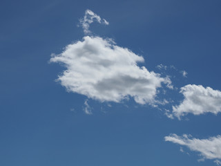 blue sky with cumulus cloud