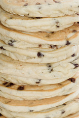 Chocolate chip pancake stack