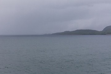 Beautiful Norwegian landscape. view of the fjords. Norway ideal fjord reflection in clear water