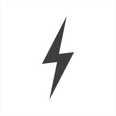 lightning Icon vector. Simple flat symbol. Perfect Black pictogram illustration on white background.