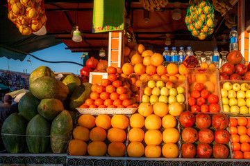 Juice stall in Marrakesh