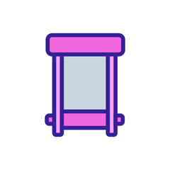 wooden saw icon vector. wooden saw sign. color symbol illustration