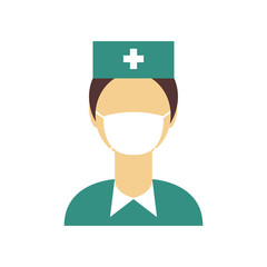 doctor, nurse icon, vector illustration