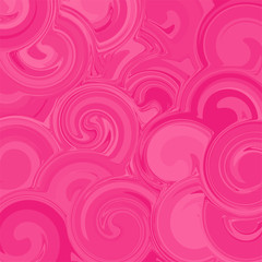 Abstract pink background - twirl effect. Liquid effect texture. Glossy radial circles. Vector illustration.