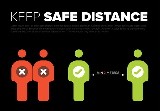 Covid-19 Dark Prevention Distance Flyer Layout