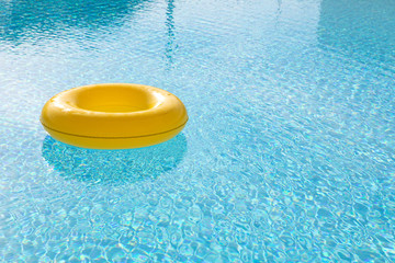 Yellow big float on pool