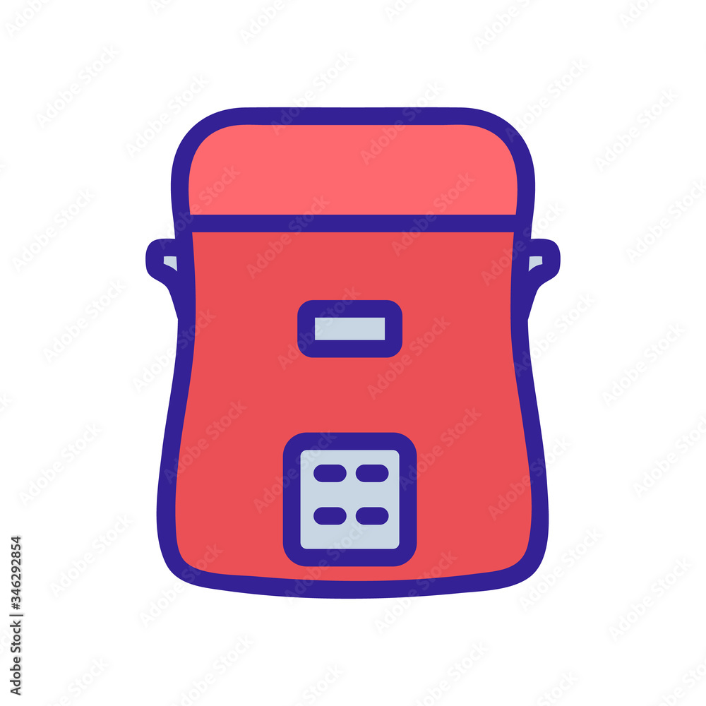 Poster electric slow cooker with indicator icon vector. electric slow cooker with indicator sign. color sym