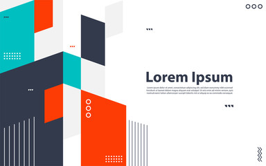 Abstract colorful geometric isometric background,