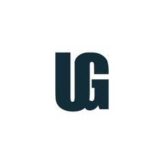 Fototapeta na wymiar UG u g Logo Vector and Letter, Simple