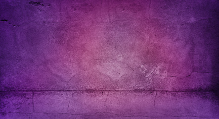 Grunge purple textured concrete wall background