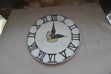 clock showing the time of day