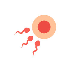 sperm and egg flat icon, vector illustration